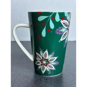 STARBUCKS Christmas Poinsettias 2020 Tall Ceramic Mug 12 oz
